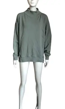 Aerie Green Mock Neck Sweatshirt