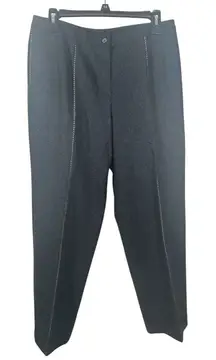 Vintage Harve Benard Gray Wool Dress Pants Size 12 High-Waist Straight Leg