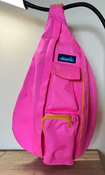 KAVU Rope Collection Sling Bag Hot Pink Backpack