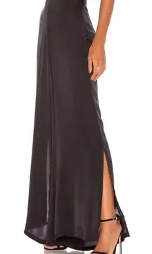 Ainsley Black Satin Wide Leg Pants S