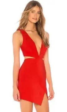 NWT Revolve x NBD Natalia Cutout Mini Red‎ Dress Size S