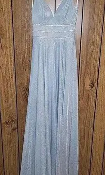 Speechless  NEW Blue Sparkly Prom Pageant Dress Formal Adjustable Straps Nice!