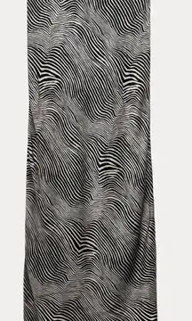 Zara Tiger Stripe Maxi Silk Skirt