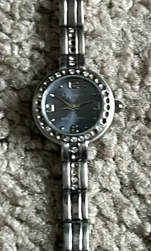 Wrangler women’s vintage dainty silver‎ crystal bracelet watch one size