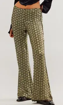 Free People Wilder Days Sequin Flare Pants Size 0 70s Disco Party NYE