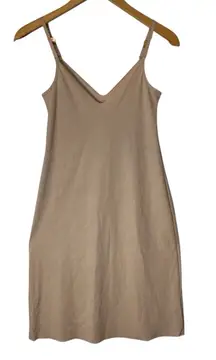 Commando Classic Tailored Slip Dress Nude Beige Stretch S/M Smoothing Underdress