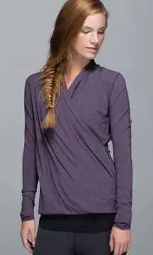 Lululemon Radiant Long Sleeve Heathered Purple Fog size 6