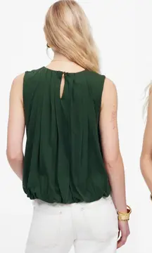 Madewell | NWT | Sleeveless Crewneck Bubble Top Summit Green | Sz XS