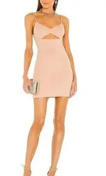 h:ours x Revolve Moe Mini Dress in Nude Small as-is