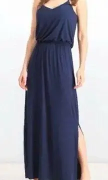 Papermoon Wendilyn Knit Maxi Dress in Navy Blue - size small