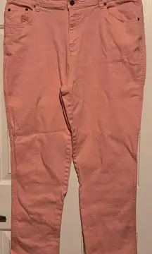 Bill Blass Jeans‎ Women's High Waisted Pink Stretch Size 16 28" Inseam x 18" W