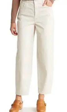 Frame NWT Ultra High Rise Barrel Pants in Bone - size 28