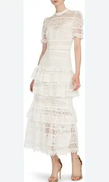 Monique Lhuillier BHLDN $645  White Villandry Dress 2 S