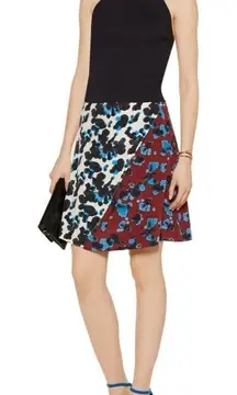 Tanya Taylor Mallory Ink Print Silk Skirt Size 8