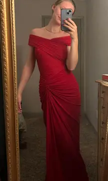 Red Formal Floor Length Dress