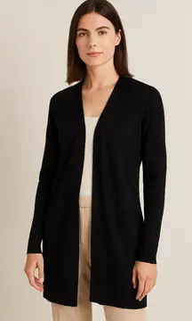 Ann Taylor XXL Navy Linen Blend Cardigan | Quiet Luxury Classic Capsule Style