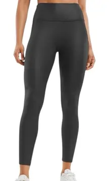 CRZ YOGA Sport Faux Leather Leggings, Black Foil, Size XS,  NWT