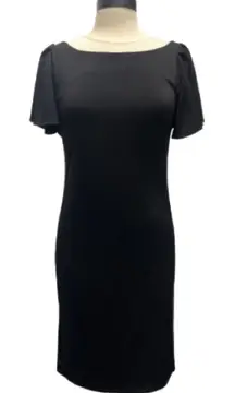 Glamour‎ Little Black Midi Dress Size 10 90s Versatile Minimalist Chic Mod Fem