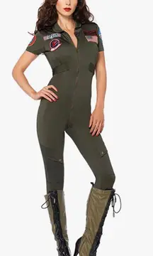 NWT Women's Top Gun Flight Suit Costume