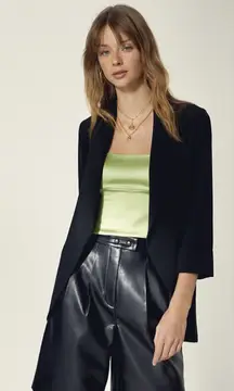 Aritzia Wilfred chevalier jacket black open blazer Size Small