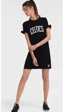 Women's DKNY Sport Black Boston Celtics Robyn Sneaker Dress Size Small NWT