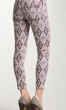 7 FAM Skinny Diamond Print Crop Jeans 27