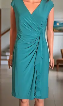 American Living Faux Wrap Dress – Teal Green – Size 6
