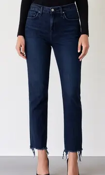 GRLFRND Karolina in All I Need Cut Off Raw Hem Denim Jeans in Off Black