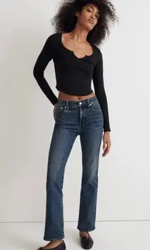 Madewell Mid-Rise Kick Out Jeans | Medium Blue Denim Arlen Wash | 23