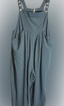 HALARA Blue Buttoned Jumpsuit