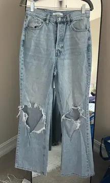 Pacsun High Rise Bootcut Distressed Jeans