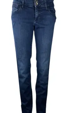 Alice + Olivia Women's Blue Dark Wash Mid Rise Ankle Skinny Denim Jeans Size 6