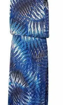 London Times size 12 maxi dress braided straps euc