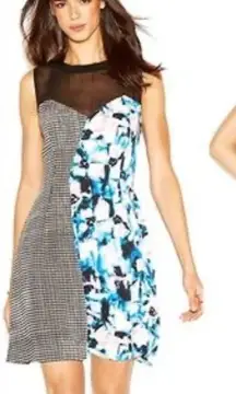 Rachel Rachel Roy Black Twilight Sleeveless Crew-Neck Printed Dress Size 0