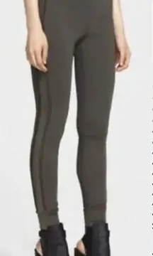 Vince Gray Leather Piped Legging‎ Joggers