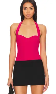 Lovers and Friends Dominique Hot Pink Bodysuit Size XS
