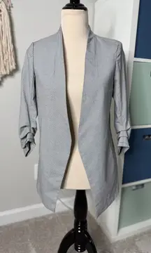 Anthropologie Maison d'Amelie Small Black Check Open Jacket Blazer XS