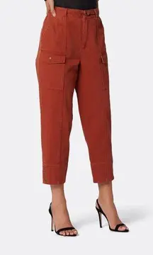 NWT Joie HADIYA Cargo Pocket Cropped Pants D-Ring Belted Waist Jeans 12