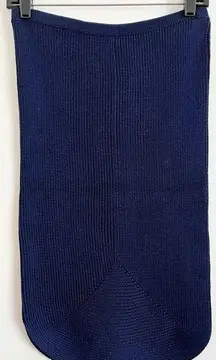 Jil Sander • Navy Knit Pencil Skirt Sweater Knit