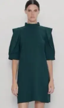 Zara Dark Green Long Sleeve Dress
