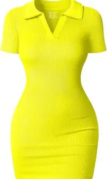 Women's Sexy Ribbed Short Sleeve Tummy Control Bodycon Mini Dress NWOT Small