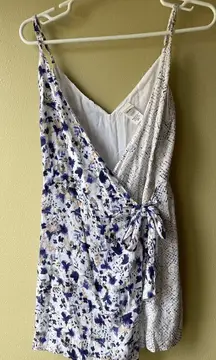 LSpace Maria Floral Wrap Around Romper Women's Size Small