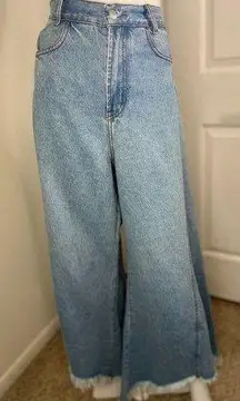 FARM Rio Blue Flare Wide Leg Jeans