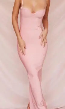House of CB Fifi Fairy Pink Bandage Maxi Dress sz XL