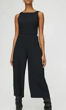 Wilfred Écoulement Jumpsuit 4 Tie-Back Jumpsuit Black Princess Seams Drape