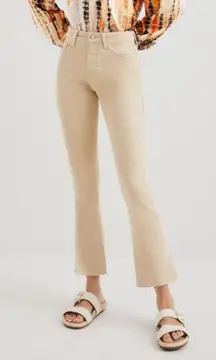 NWOT Desigual Beige Marlon Flared Cropped Jeans, Size 40