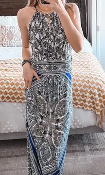 Paisley Print Maxi Dress 