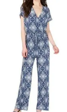 Style & Co V-Neck Surplice Jumpsuit L