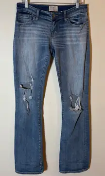 BKE Denim Stella Bootcut Distressed Jeans Women's 28XL Ripped Light Wash