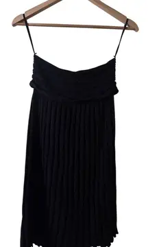 Alice + Olivia Dress Strapless Halter Wrap‎ Pleated Metallic Party Cocktail XS